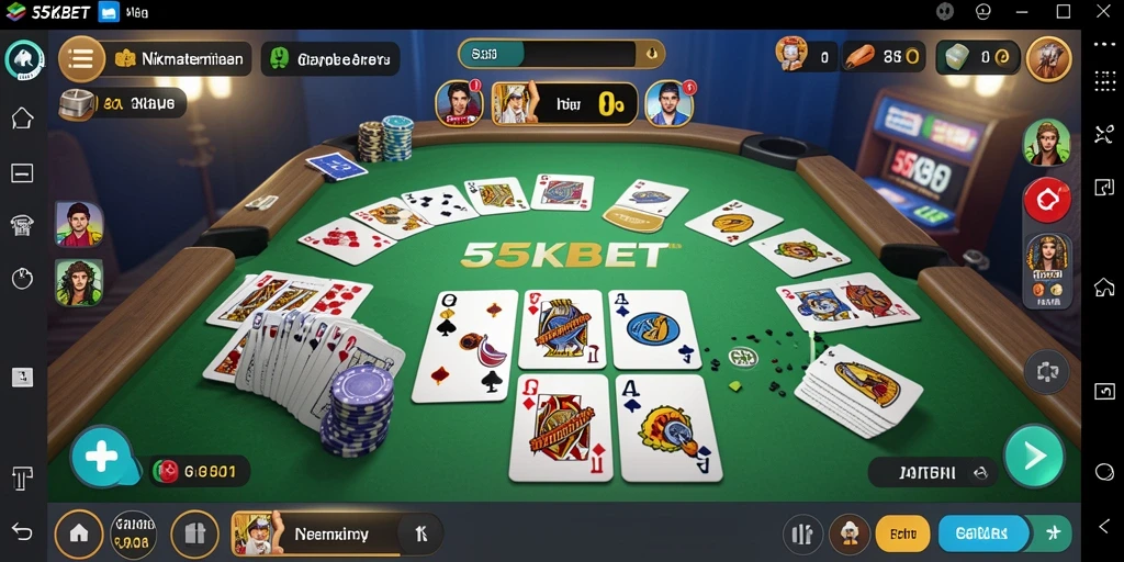 Tampilan gameplay Gaple yang seru di 55KBET.