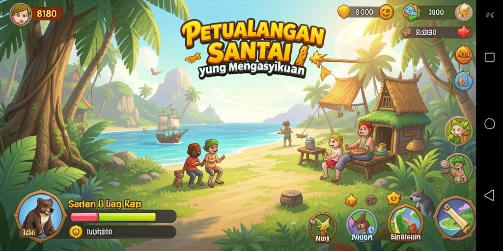 Tampilan gameplay 8180 yang menarik dan penuh warna.