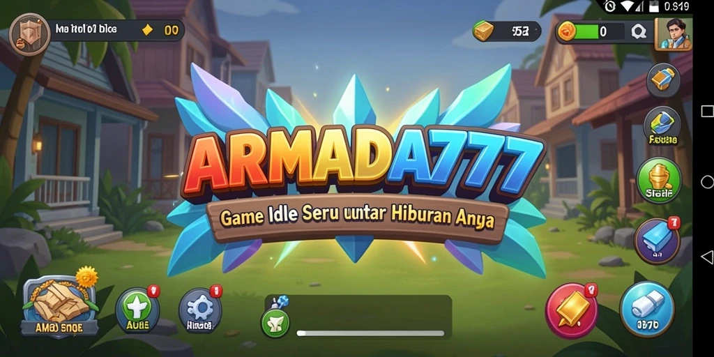 Tampilan permainan <strong>ARMADA777</strong> yang menarik dalam mode idle.