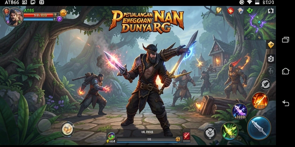 Screenshot utama AT866 menampilkan aksi seru dalam petualangan RPG.