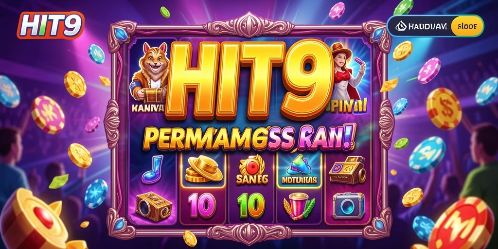 Screenshot utama HIT9 menunjukkan gameplay menarik dan grafis slot yang menawan.
