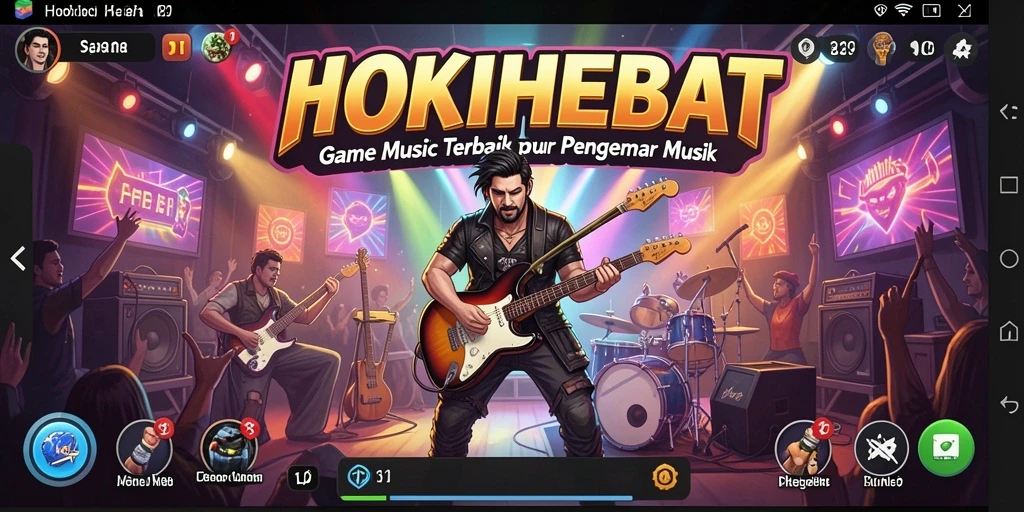 Screenshot HOKIHEBAT menampilkan keseruan gameplay musik yang interaktif.