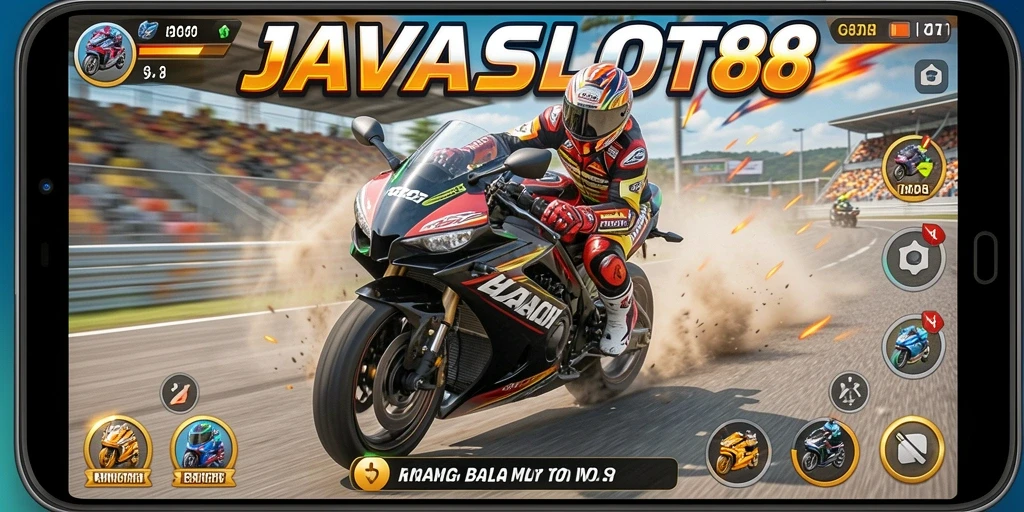 Gameplay mendebarkan balap motor di JAVASLOT88.
