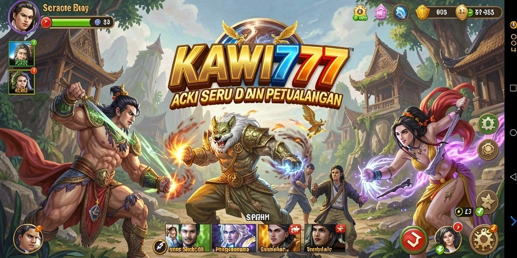 Tampilan gameplay KAWI777 yang mendebarkan di tengah aksi pertempuran.