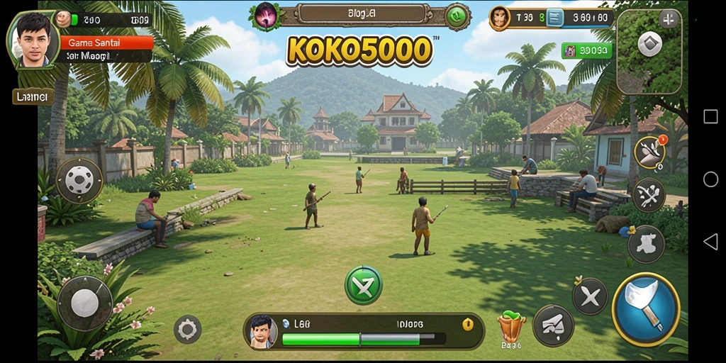Tampilan menarik gameplay KOKO5000 dengan banyak warna cerah.