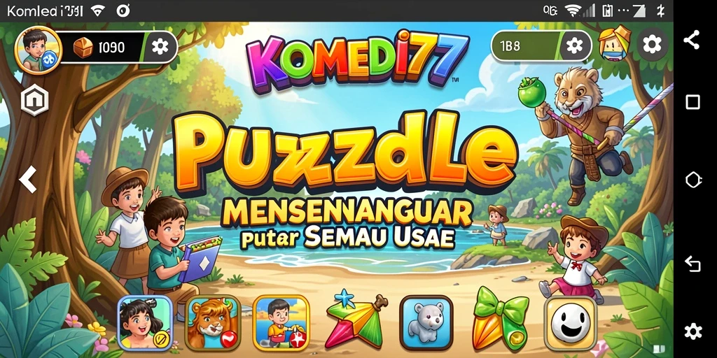 Tampilan gameplay yang menantang dan menyenangkan dari KOMEDI77.