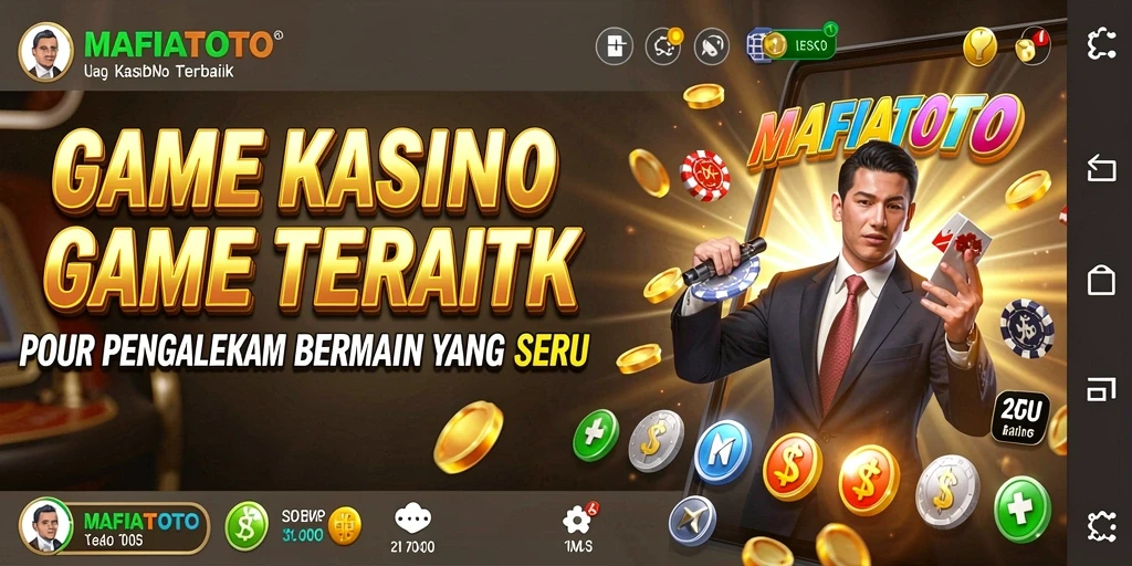 Screenshot gameplay MAFIATOTO dengan berbagai permainan kasino yang menantang.