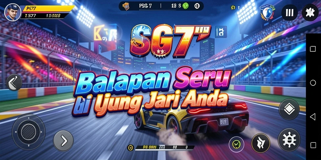 Screenshot gameplay <strong>PSG77</strong> menunjukkan aksi balapan yang menegangkan dan grafis tinggi.