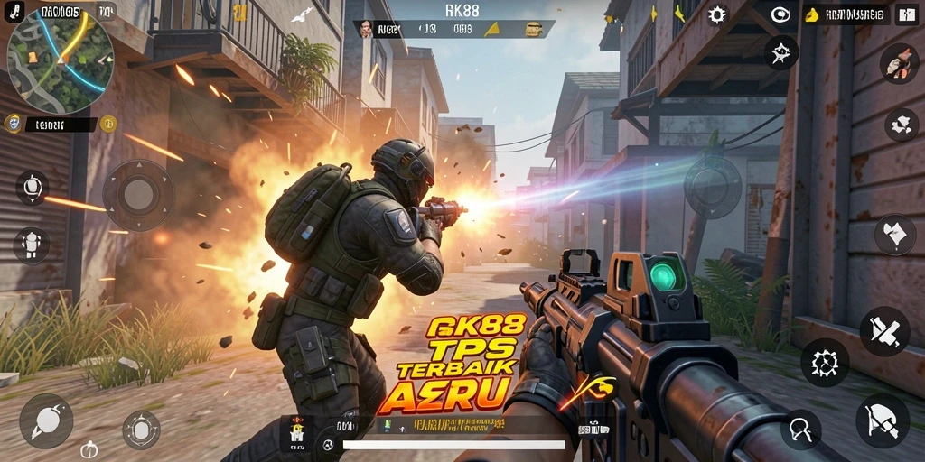 Gameplay menegangkan dalam pertempuran TPS RK88.